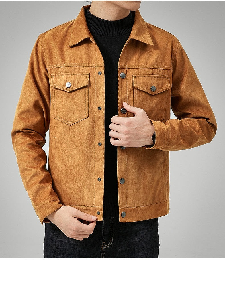 Suede Button Up Jacket