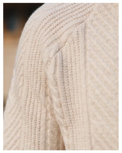 Wool Lapel Sweater