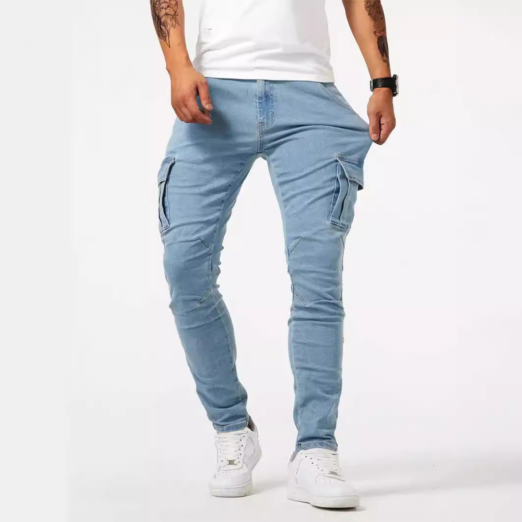 Denim Cargo Pants