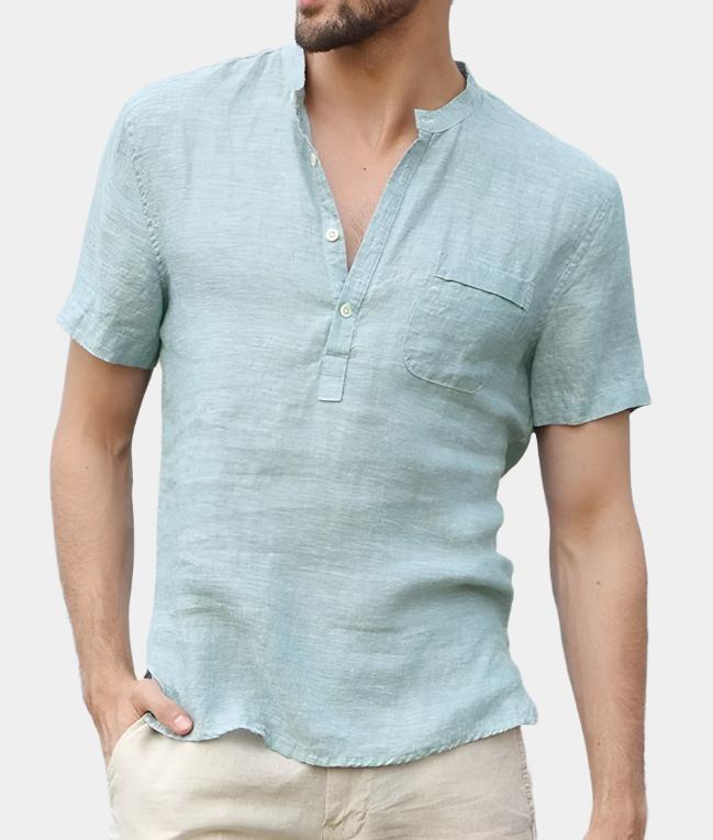 Casual Linen V-Neck