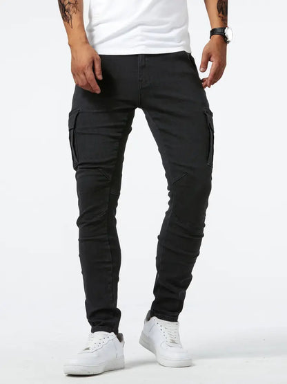 Denim Cargo Pants