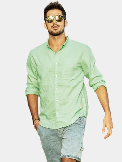 Long Sleeve Linen Button Up