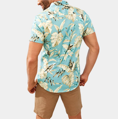 Coastal Leaves Short Sleeve Shirt