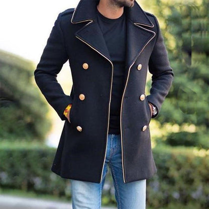 Lapel Button Up Long Coat