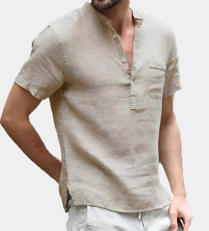 Casual Linen V-Neck