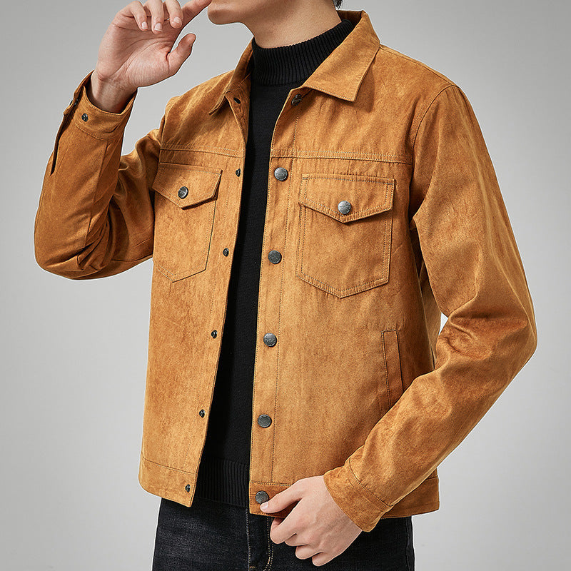 Suede Button Up Jacket