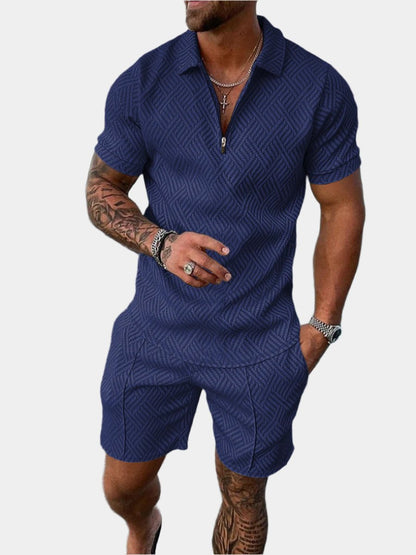 Patterned Polo 2 Piece Set