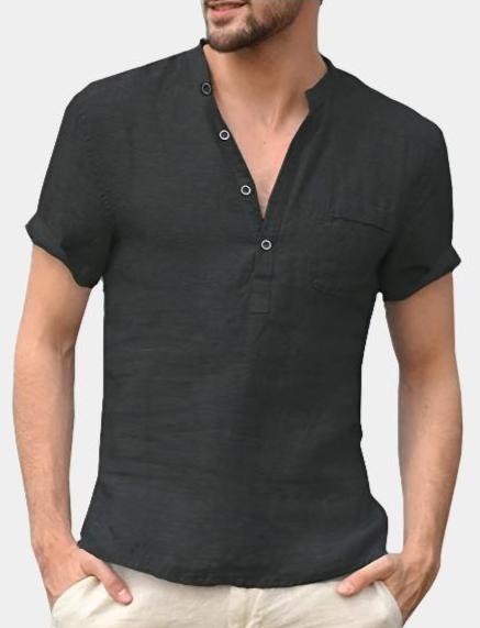 Casual Linen V-Neck