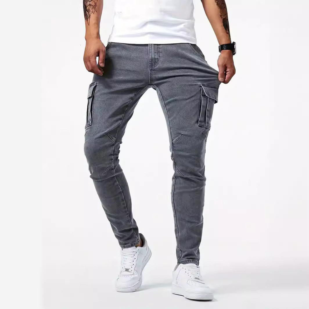 Denim Cargo Pants