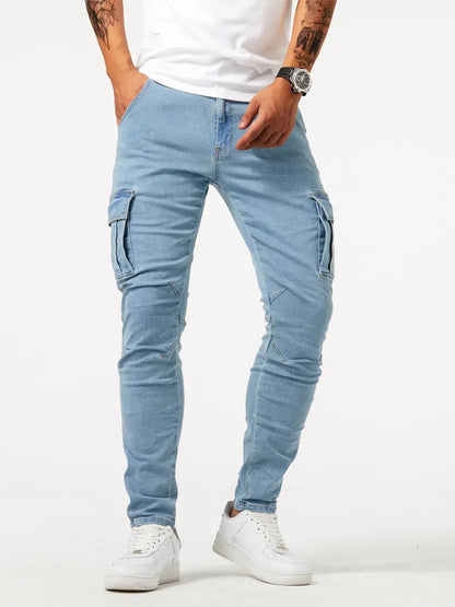 Denim Cargo Pants