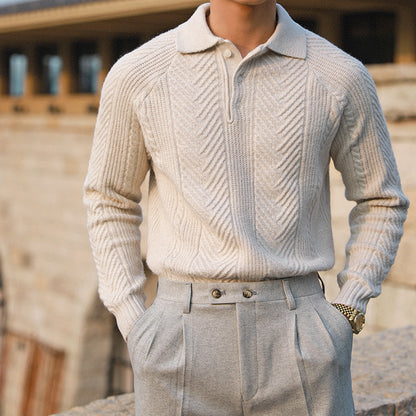 Wool Lapel Sweater