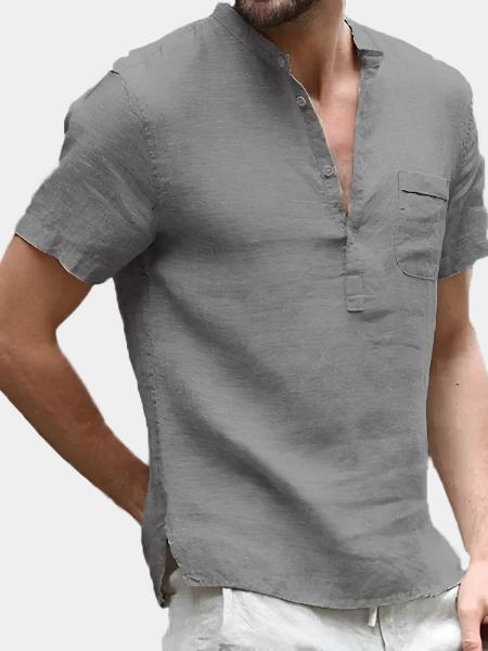 Casual Linen V-Neck