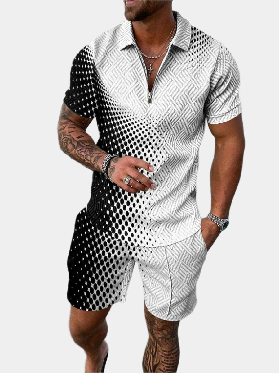 Patterned Polo 2 Piece Set