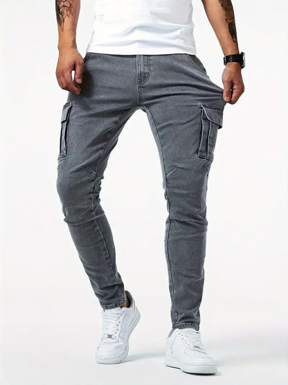 Denim Cargo Pants